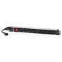 Unidade Distribuição Energia Salicru SPS 4F+6F PDU SCH+C13 C14 - IEC C14, Schuko e IEC C13 (4 Saídas Schuko e 6 Saídas IEC)