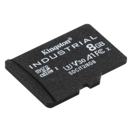 Kingston Micro SDHC 8GB Industrial C10 A1 pSLC Card Single Pack w o Adapter  - SDCIT2 8GBSP