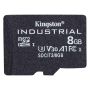 Kingston Micro SDHC 8GB Industrial C10 A1 pSLC Card Single Pack w o Adapter  - SDCIT2 8GBSP