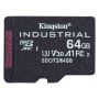 Kingston Micro SDHC 64GB Industrial C10 A1 pSLC Card Single Pack w o Adapter  - SDCIT2 64GBSP