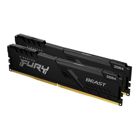 Kingston ValueRAM 16GB 3200MHZ DDR4 CL16 DIMM (KIT OF 2) FURY Beast Black  - KF432C16BBK2 16