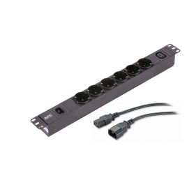 APC Easy PDU, Basic, 1U, 10A, 230V, (6)Schuko&(1)C13 - EPDU1010B-SCH