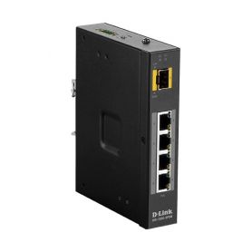 D-link 5 Port Unmanaged Switch with 4 x 10/100/1000BaseT(X) ports (4 PoE) & 1 x 100/1000BaseSFP ports - DIS-100G-5PSW