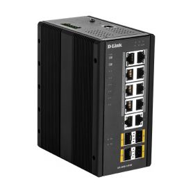 D-link 14 Port L2 Managed Switch with 10 x 10/100/1000BaseT(X) ports (8 PoE) & 4 x 100/1000BaseSFP ports - DIS-300G-14PSW