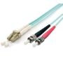 Equip Cabo FO Duplex Jumper LC ST 50 125µ 1,0m turquoise,  OM3, LSOH  - 255211