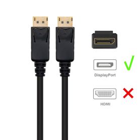 EWENT Cabo DisplayPort v1.2, 4k @ 60Hz, A A AWG32, 3.0m, CU, shielded - EC1412
