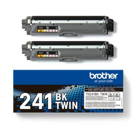 Brother Pack de 2 toners pretos, Duração estimada 2.500 páginas cada toner segundo ISO IEC 19798  - TN241BKTWIN