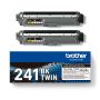 Brother Pack de 2 toners pretos, Duração estimada 2.500 páginas cada toner segundo ISO IEC 19798  - TN241BKTWIN