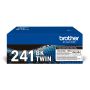 Brother Pack de 2 toners pretos, Duração estimada 2.500 páginas cada toner segundo ISO IEC 19798  - TN241BKTWIN