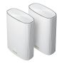 Asus ZenWiFi AX Hybrid (XP4) (2pk White) - AX1800 Dual-band Powerline Hybrid Mesh WiFi 6 System  - 90IG05T0-BM9110