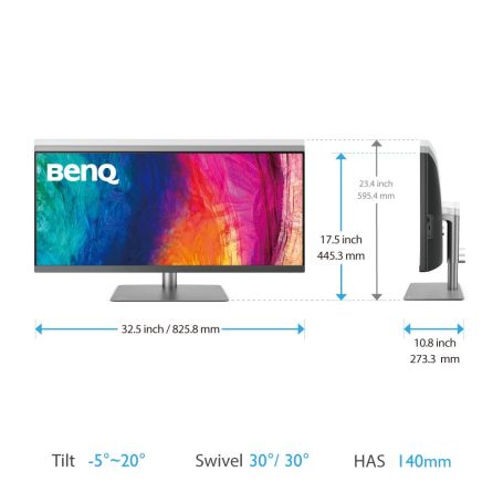 Benq PD3420Q - 32'' 4K UHD para Profissional Desenho Gráfico, LED Panorámico, panel IPS, Resolución 3840X2160 UHD formato 169