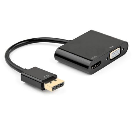EWENT Cabo Adaptador DisplayPort - HDMI 4K E VGA FHD, M F, 0.15M - EC1457