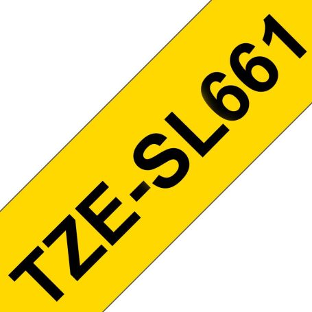 Brother Fita autolaminada - Texto preto sobre fundo amarelo, Largura 36 mm. Comprimento 8 m  - TZESL661