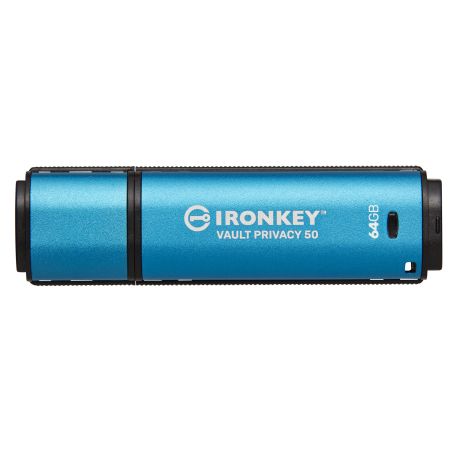 Kingston 64GB IronKey Vault Privacy 50 AES-256 Encrypted, FIPS 197 - IKVP50 64GB