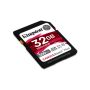 Kingston SDHC Card 32GB Canvas React Plus UHS-II 300R 260W U3 V90 for Full HD 4K 8K - SDR2 32GB