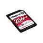 Kingston SDXC Card 256GB Canvas React Plus UHS-II 300R 260W U3 V90 for Full HD 4K 8K - SDR2 256GB