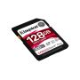 Kingston SDXC Card 128GB Canvas React Plus UHS-II 300R 260W U3 V90 for Full HD 4K 8K - SDR2 128GB
