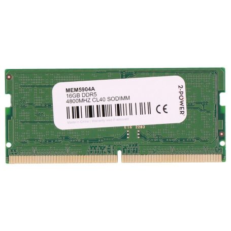 Memory soDIMM 2-Power Undefined - 16GB DDR5 4800MHz CL40 SoDIMM MEM5904A