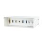 EWENT Multimedia and Network wall junction box VGA + 2xHDMI + Audio + 2xUSB + 2xRJ45, White - EW1555