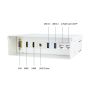 EWENT Multimedia and Network wall junction box VGA + 2xHDMI + Audio + 2xUSB + 2xRJ45, White - EW1555