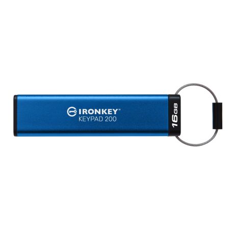Kingston 16GB IronKey Keypad 200, FIPS 140-3 LVL 3 (PENDING) AES-256 Encrypted - IKKP200 16GB