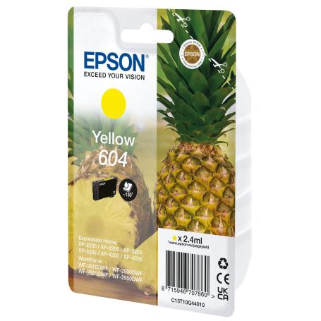 Epson Singlepack Yellow 604 Ink - C13T10G44020
