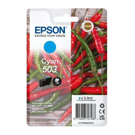 Epson Singlepack Cyan 503 Ink - C13T09Q24020