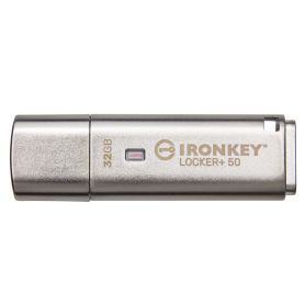 Kingston 32GB IronKey Locker PLUS 50 AES Encrypted, USB to Cloud - IKLP50 32GB