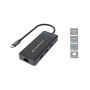 Conceptronic DONN 7-in-1 Docking Station USB 3.2 Gen 1, HDMI x 2, USB 3.0 x 3, GbE, 100W USB PD - DONN14G