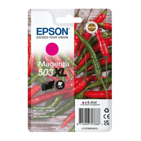 Epson Singlepack Magenta 503XL Ink - C13T09R34020