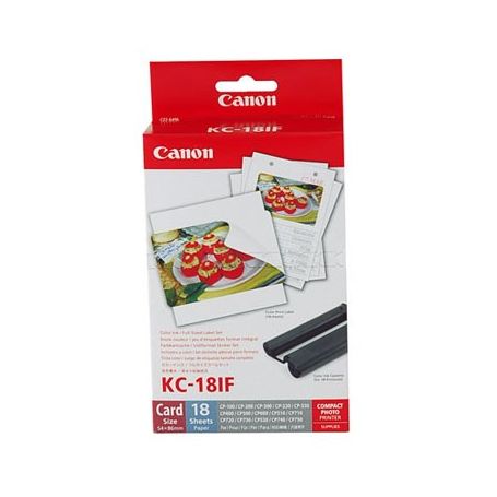 Canon KC-18IF 18 autocolantes de tamanho de cartão de crédito de 54 x 86 mm  - compativel com. CP780/790/800/810 - 7741A001AH