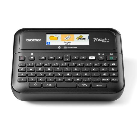 Brother PTD610BTVP - Rotuladora eletrónica de secretária com visor a cores, Corte de fita automático - Teclado QWERTY