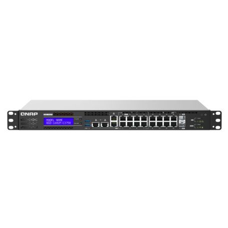 QNAP QGD-1602P - Interruptor - inteligente - 4x 100 1000 2.5G + 4x 100 1000 2.5G + 8x 10 100 1000 (PoE+) + 2 x 10 Gigabit SFP+