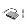 Conceptronic 4-in-1 USB 3.2 Gen 1 Docking Station, HDMI, VGA, USB-A, 100W USB PD - DONN16G