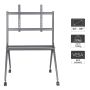 EWENT Heavy-Duty Stand for TVs 50 up to 86 inch with shelf, Max VESA 800x600, Max Weight 120Kg - EW1542