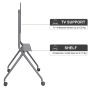 EWENT Heavy-Duty Stand for TVs 50 up to 86 inch with shelf, Max VESA 800x600, Max Weight 120Kg - EW1542