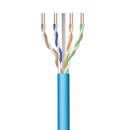 EWENT Cabo de Rede Cat 6A U UTP AWG23 1 CU 50mt. CPR Eca Calss SOLID, Jacket LSZH blue - IM1222