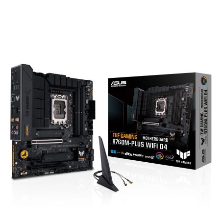 Asus TUF GAMING B760M-PLUS WIFI D4 - Socket Intel LGA1700, Chipset B760, DDR4, microATX, Wi-Fi 6E - 90MB1DG0-M0EAY0