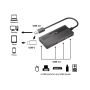Equip 4-Port USB 3.0 Hub with USB-C Adapter - 128956