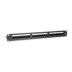Equip Cat.6 Patch Panel 24-Port 19 Inch 1U, black, unshielded - 135425