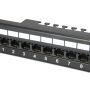 Equip Cat.6 Patch Panel 24-Port 19 Inch 1U, black, unshielded - 135425