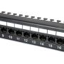Equip Cat.6 Patch Panel 24-Port 19 Inch 1U, black, unshielded - 135425