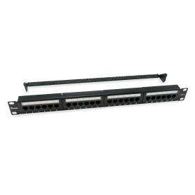 Equip Cat.6 Patch Panel 24-Port 19 Inch 1U, black, unshielded - 135426