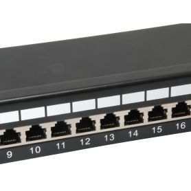 Equip Cat.6 Patch Panel 24-Port 19 Inch 1U black, shielded - 326425