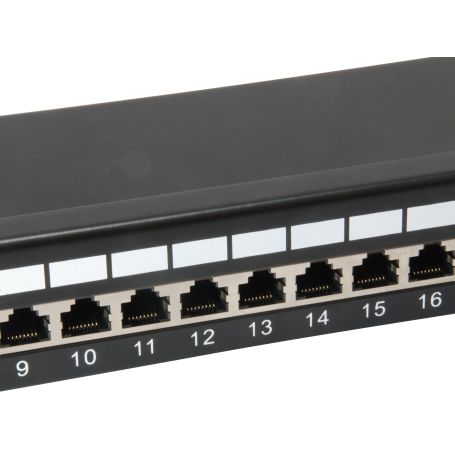 Equip Cat.6 Patch Panel 24-Port 19 Inch 1U black, shielded - 326425