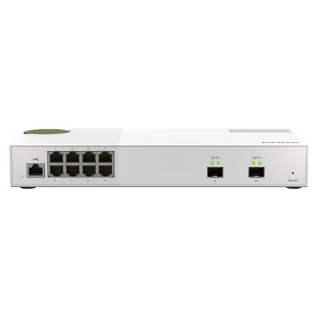 QNAP QSW-M2108-2S - Interruptor - Administrado - 2 x 10 Gigabit SFP+ + 8 x 2.5GBase-T - desktop
