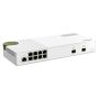 QNAP QSW-M2108-2S - Interruptor - Administrado - 2 x 10 Gigabit SFP+ + 8 x 2.5GBase-T - desktop