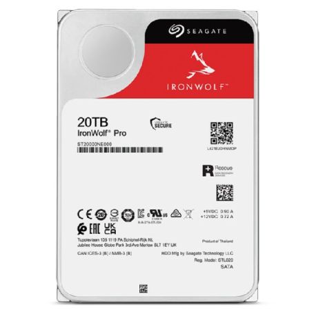 Seagate IronWolf Pro ST20000NT001 - Disco rígido - 20 TB - interna - 3.5'' - SATA 6Gb s - 7200 rpm - buffer 256 MB