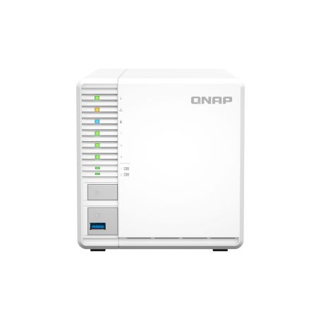 QNAP TS-364 - Servidor NAS - 3 baias - SATA 6Gb s - RAID (expansão de disco rígido) 5 - RAM 8 GB - 2.5 Gigabit Ethernet