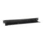 Equip 19'' panel 1U, with brush and cable holder, Black - 327413